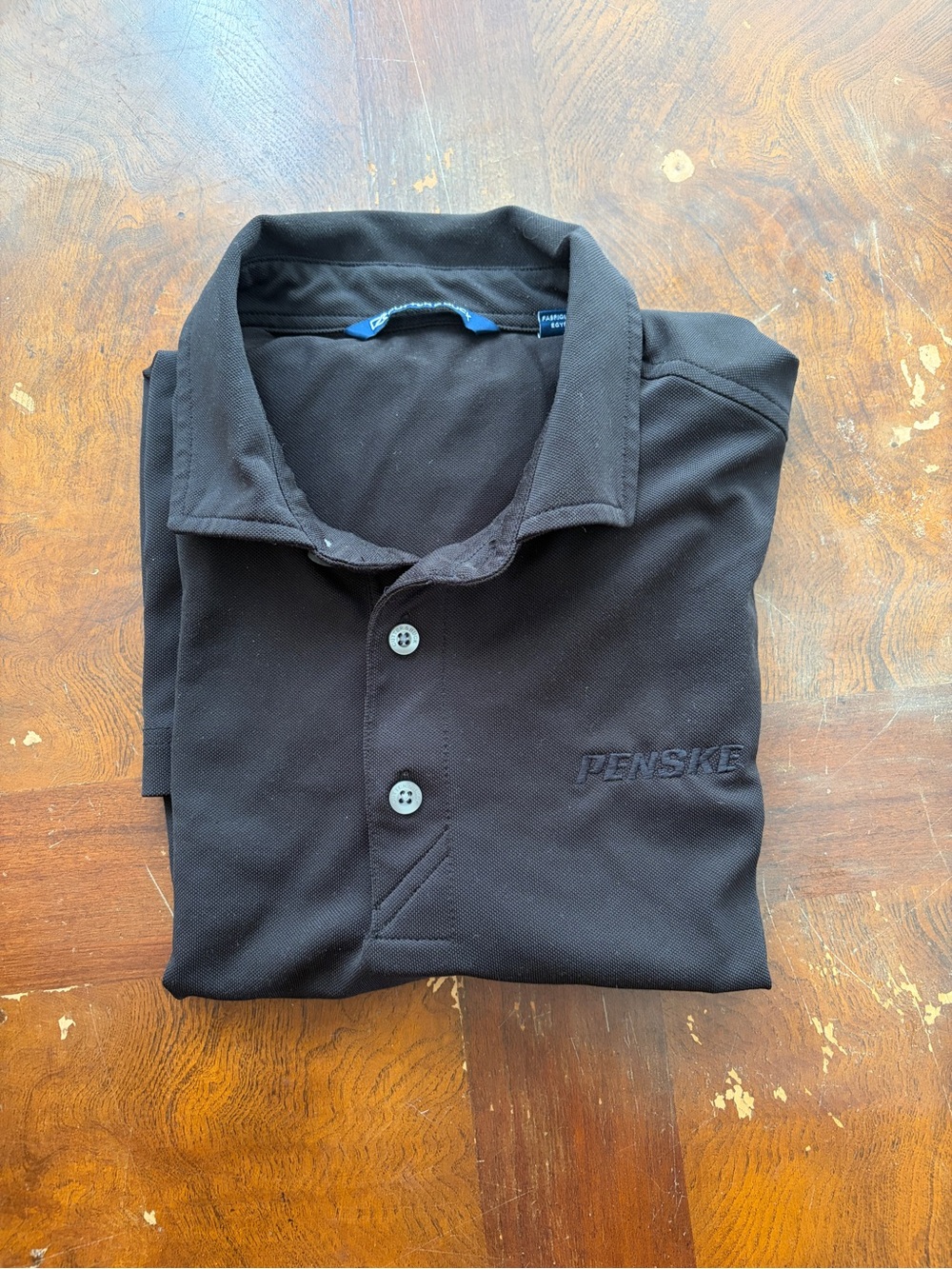 Cutter & Buck Polo Shirt Mens M Black Recycled Polyester Penske Logo